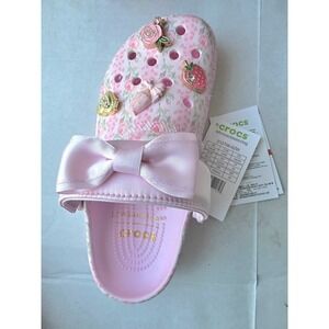 LoveShackFancy Crocs Classic Clog Pink W6 CROSLITE BIO-CIRCULAR Limited Edition